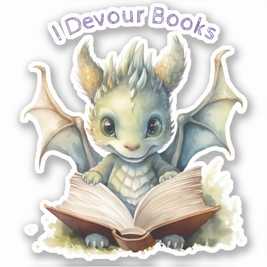 *~* Baby Dragon LESBÜCHER für AP88 Aufkleber (Vorderseite)