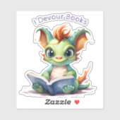 *~* Baby Dragon lesen - I DEVOUR AP88 BÜCHER Aufkleber (Blatt)