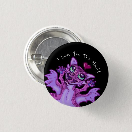 Baby Dragon Liebe Button (Vorne & Hinten)