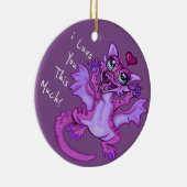 Baby Dragon Liebe Keramik Ornament (Rechts)