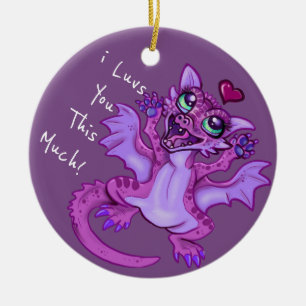 Baby Dragon Liebe Keramik Ornament