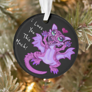 Baby Dragon Liebe Ornament