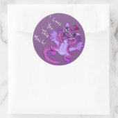 Baby Dragon Liebe Runder Aufkleber (Tasche)