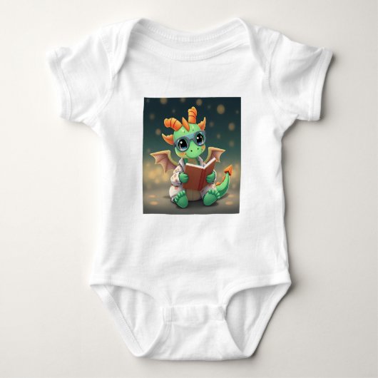 Baby Dragon liest ein Buch Strampler (Vorderseite)