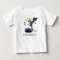 Baby Dragon mit Schmetterlingen Personalisiert