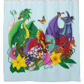 Baby Dragon Nest Fantasy Duschvorhang (Vorderseite)