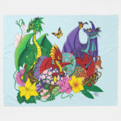 Baby Dragon Nest Fantasy Fleecedecke (Vorderseite (Horizontal))