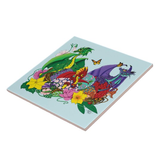 Baby Dragon Nest Fantasy Fliese (Seite)