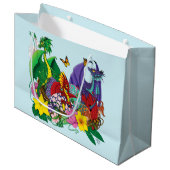 Baby Dragon Nest Fantasy Große Geschenktüte (Vorderseite Schrägansicht)