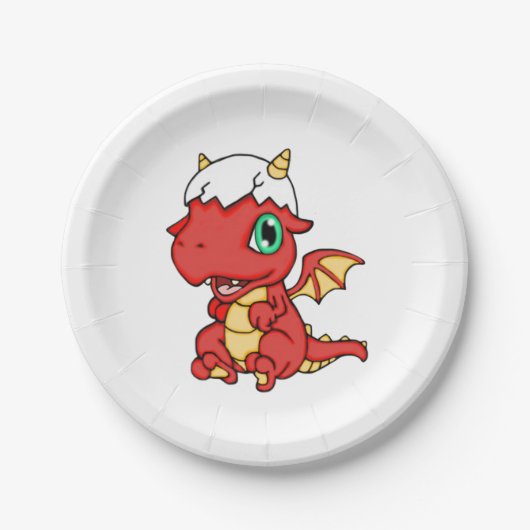 Baby Dragon Pappteller (Vorderseite)