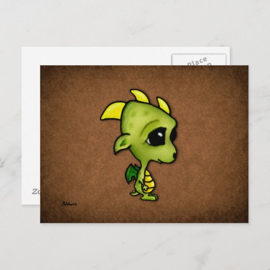 Baby Dragon Postkarte (Vorne/Hinten)