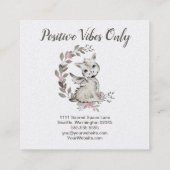 Baby Dragon Quadratische Visitenkarte (Rückseite)