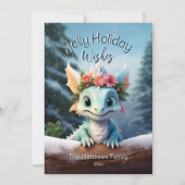 Baby Dragon Snowy Bezauberte Weihnachten im Wald (Vorderseite)