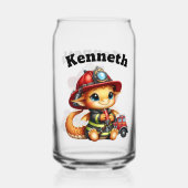 Baby Dragon spielt Feuerwehrausrüstung Dosenglas (Rückseite)