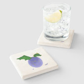 Baby Dragon Stone Untersetzer (Seitenansicht)