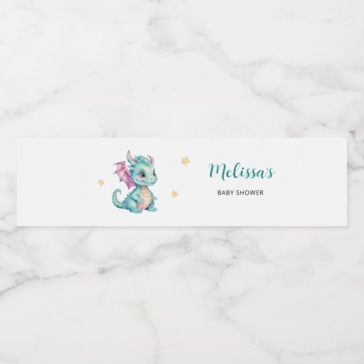 Baby Dragon Wasserflaschenetikett (Einzelnes Label)