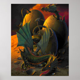 Baby Dragons, die von ihrem Eierposter abhacken Poster