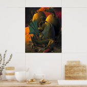 Baby Dragons, die von ihrem Eierposter abhacken Poster (Küche)