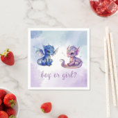 Baby Dragons Gender Reveal Party Serviette (Beispiel)