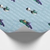 Baby Dragons Kindergeburtstag Geschenkpapier (Ecke)