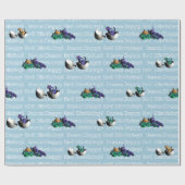 Baby Dragons Kindergeburtstag Geschenkpapier (Flach)