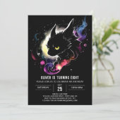 Baby Dragon's verzauberter Bash Geburtstag Einladung (Stehend Vorderseite)