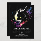 Baby Dragon's verzauberter Bash Geburtstag Einladung (Vorne/Hinten)