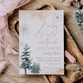 Baby draußen kalt, Baby-Dusche im Winter Einladung