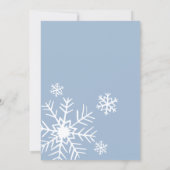 Baby draußen kalt, Penguin Blue Babydusche Einladung (Rückseite)