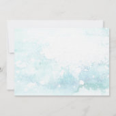 Baby draußen kalt, winterliche Babydusche Einladung (Rückseite)