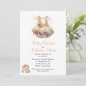 Baby Dress Baby Shower Einladung (Stehend Vorderseite)