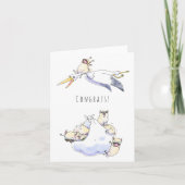 Baby Drop neue Welpe oder Babykarte Karte (Vorderseite)