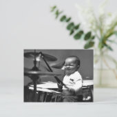 Baby Drummer Postkarte (Stehend Vorderseite)