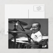 Baby Drummer Postkarte (Vorne/Hinten)
