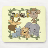 Baby-Dschungel-Tier-T-Shirts und Geschenke Mousepad (Vorne)