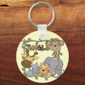 Baby-Dschungel-Tier-T-Shirts und Geschenke Schlüsselanhänger (Vorderseite)