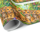 Baby-Dschungeltiere Geschenkpapier (Rolleneckpunkt)