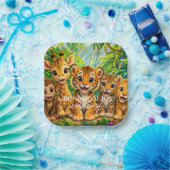 Baby-Dschungeltiere Pappteller (Party)