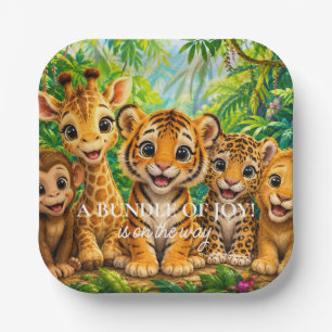 Baby-Dschungeltiere Pappteller