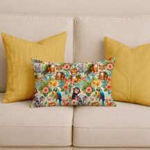 Baby-Dschungeltiere Tropische Rückenkissen