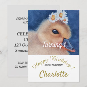 Baby Duck 1. Geburtstag Einladung