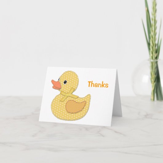 Baby Duck Applique Yellow, vielen Dank Dankeskarte (Vorderseite)