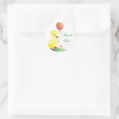 Baby Duck Danke Runder Aufkleber (Tasche)
