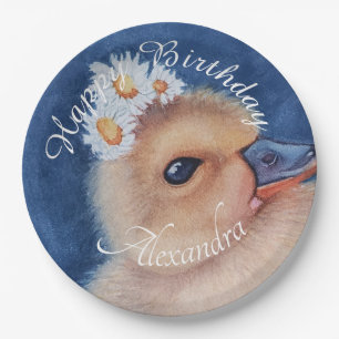Baby Duck Happy Birthday Pappteller
