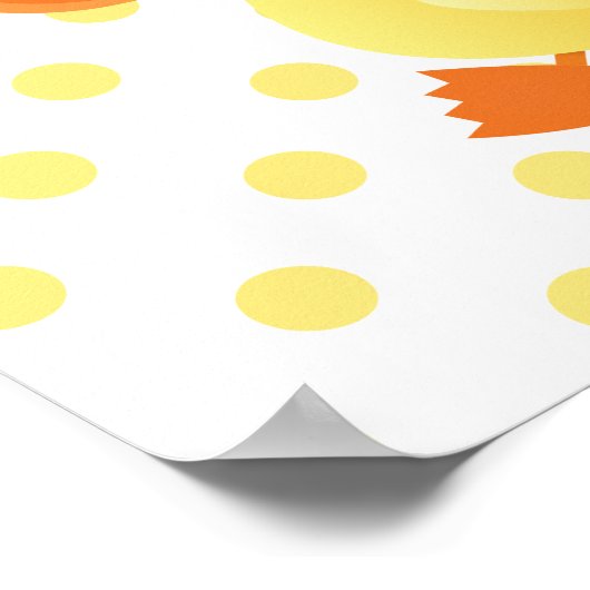 Baby Duck Niedlich Kinderzimmer Art Poster (Ecke)