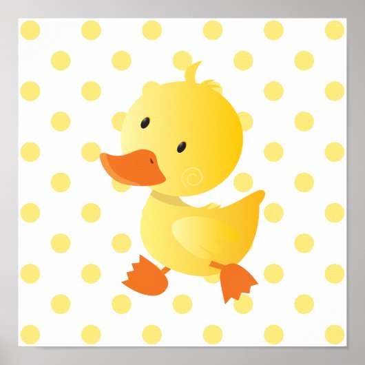 Baby Duck Niedlich Kinderzimmer Art Poster (Vorne)