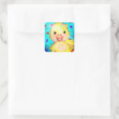 Baby Duck Quadratischer Aufkleber (Tasche)