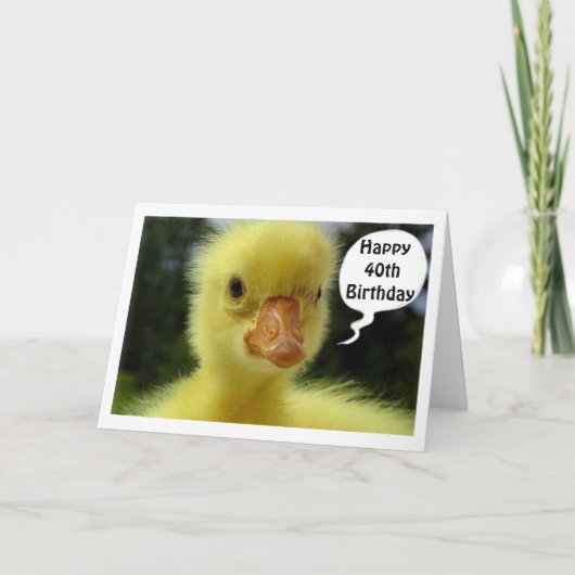 BABY DUCK SAGT HOFFEN, IHR 40. IST NUR DUCKY KARTE (Vorderseite)