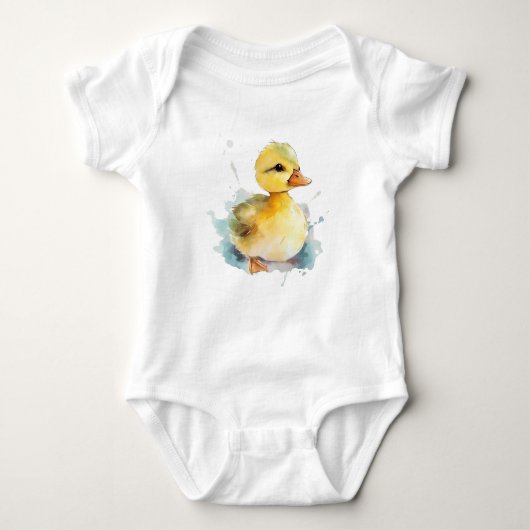 Baby Duck Watercolor Baby Strampler (Vorderseite)