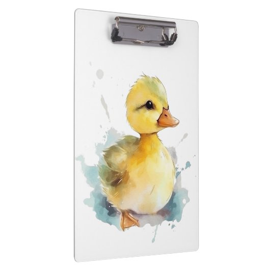 Baby Duck Watercolor Clipboard Klemmbrett (Rechts)